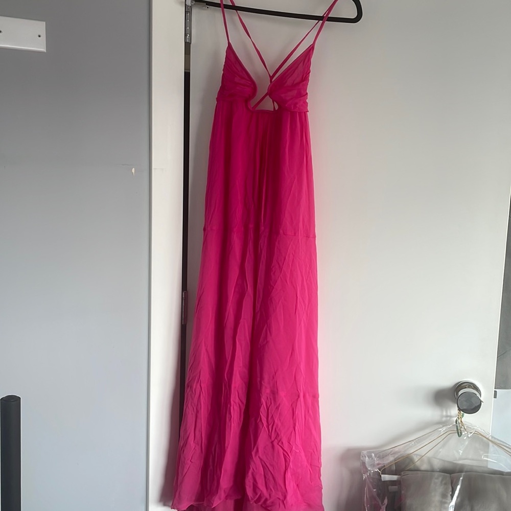 Zara pink maxi dress size small
